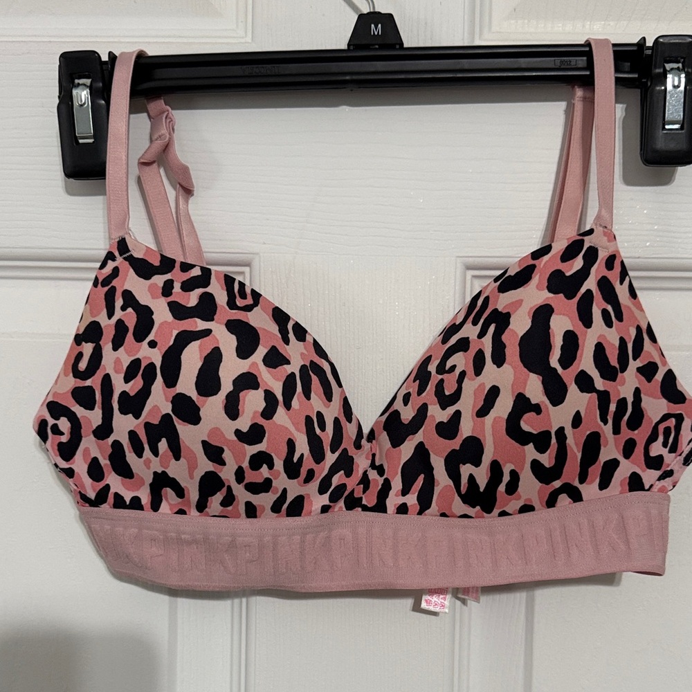 Victoria's Secret Pink and Black Leopard Bra